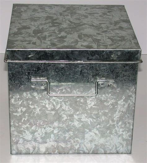 china metal boxes with hinged lids|galvanized storage box with lid.